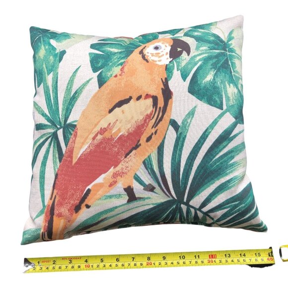 Outdoor Indoor Square Throw Pillow Parrot Bird Tropical Design Patio Décor - Picture 11 of 16